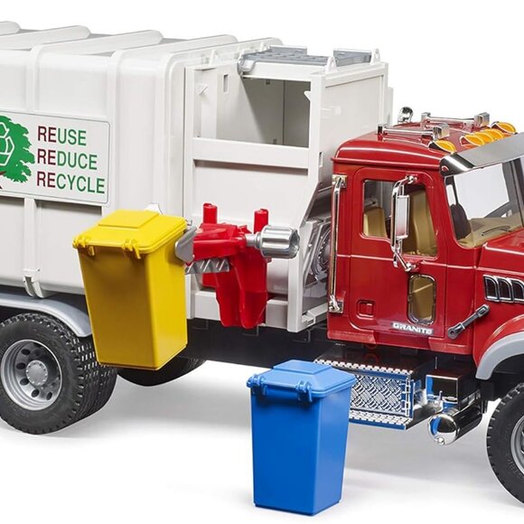 NIB Bruder 02811 Mack Granite Side Loading Garbage Toy Truck - Picture 2 of 3